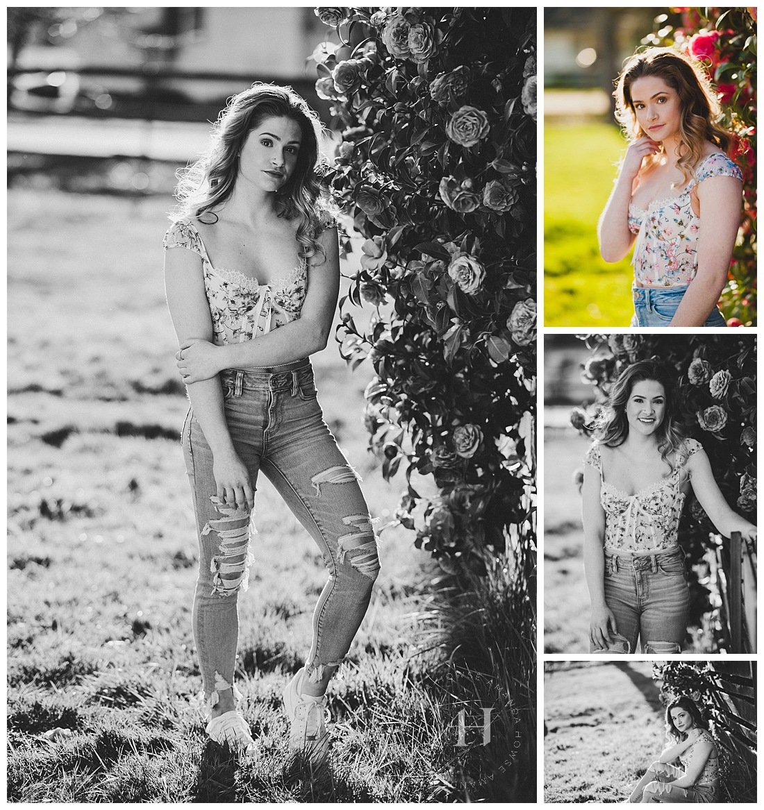Farm Senior Portraits | How to Style Distressed Denim, Spring Outfit Inspo | Photographed by the Best Tacoma Senior Portrait Photographer Amanda Howse Photography 