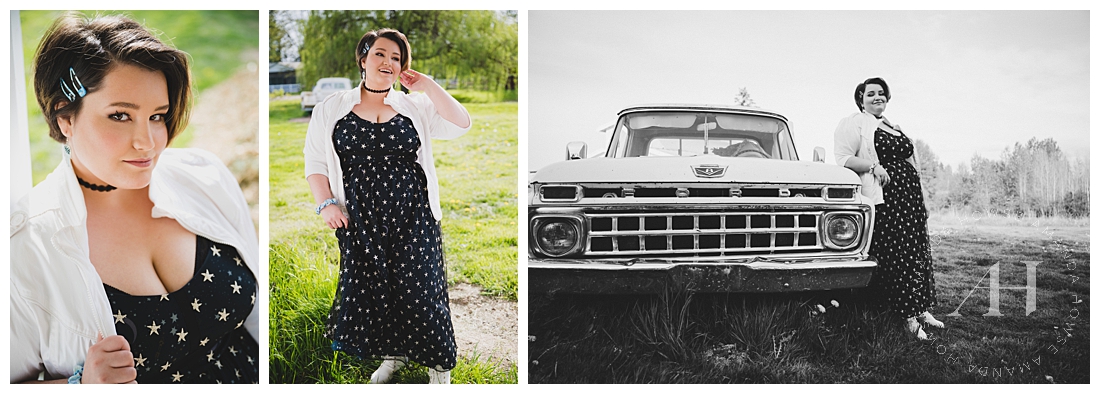 Vintage Inspired Senior Portraits | How to Style Your Thrift Store Clothes | Photographed by the Best Tacoma Senior Photographer Amanda Howse Photography