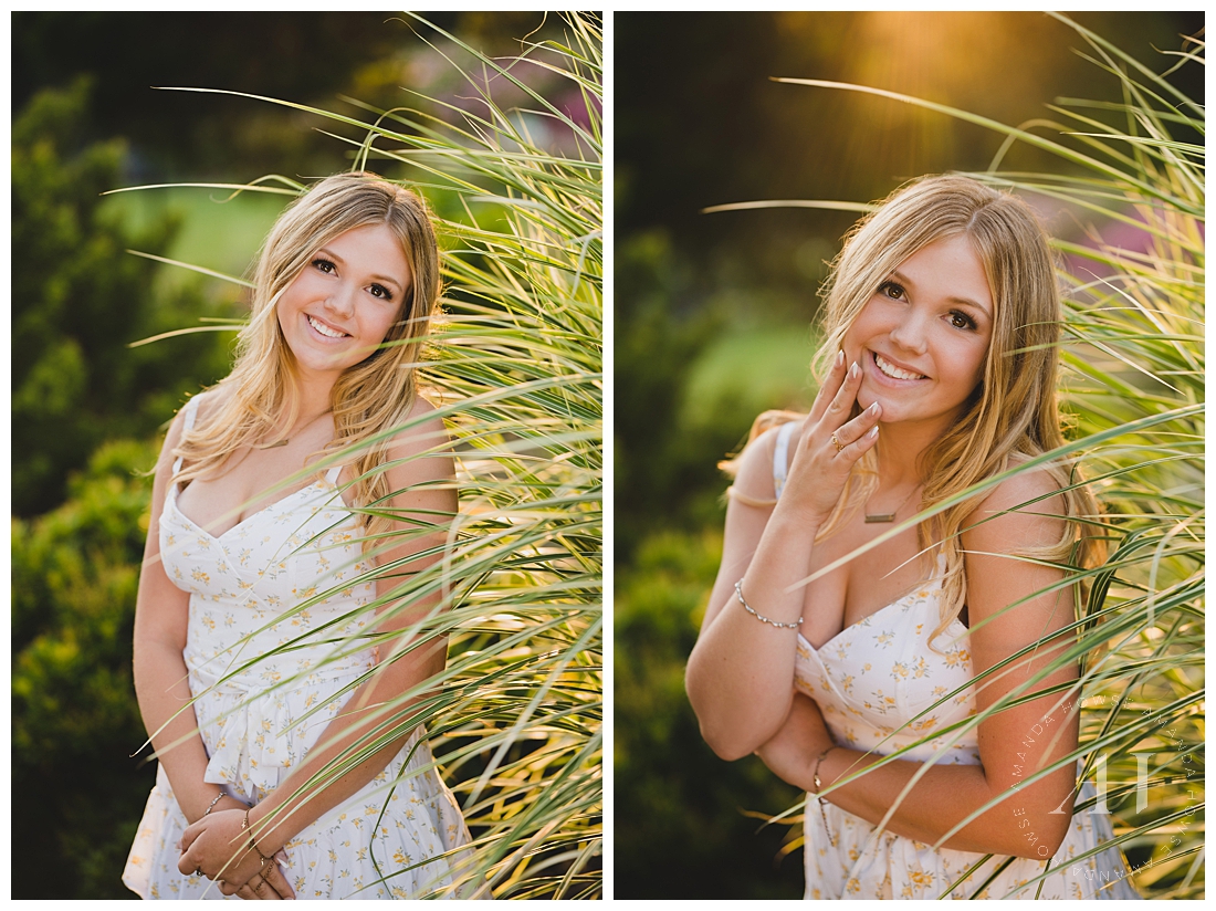 Grassy Senior Portraits at Dune Peninsula in Point Defiance | Photographed by the Best Tacoma Senior Portrait Photographer Amanda Howse Photography