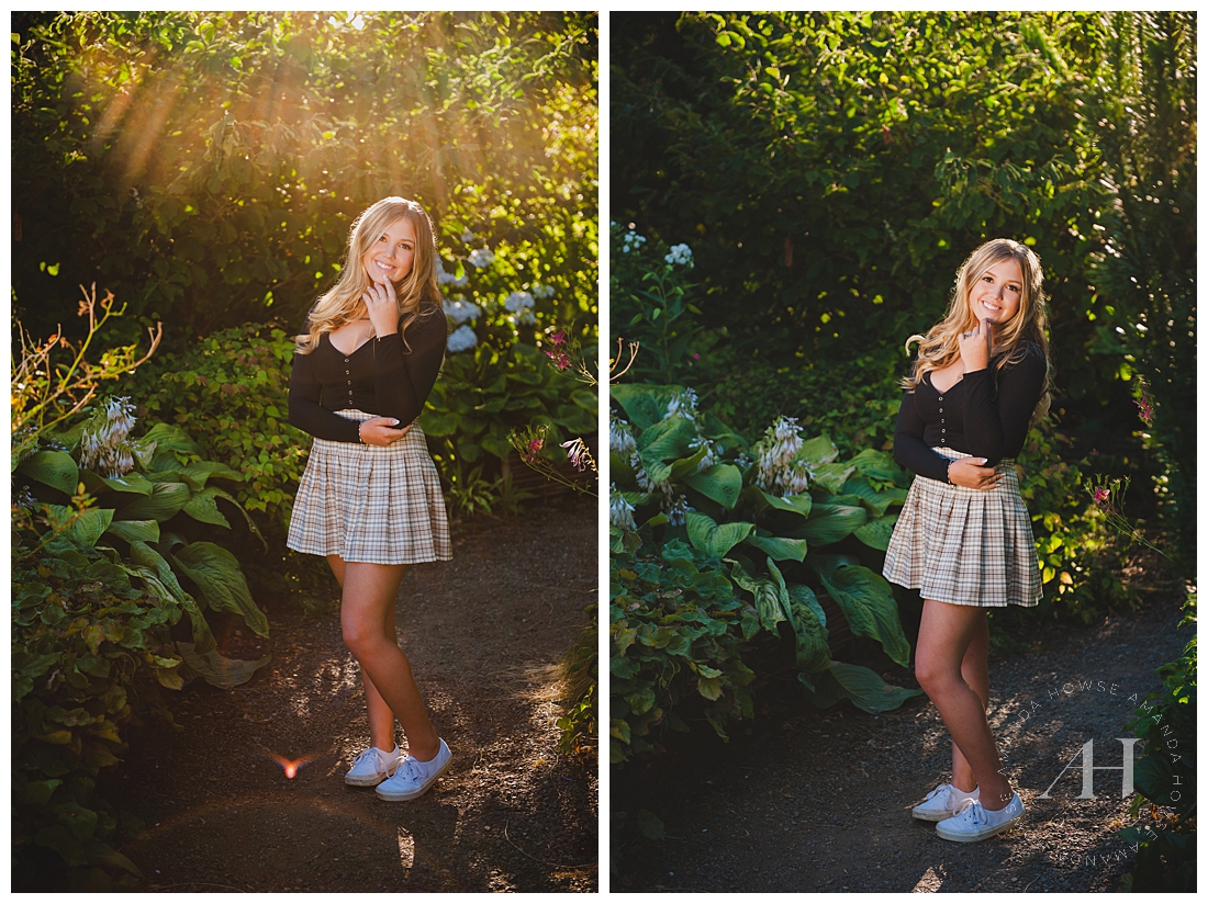 Sunny Senior Portraits Outside | Point Defiance Park in Tacoma | Photographed by the Best Tacoma Senior Portrait Photographer Amanda Howse Photography