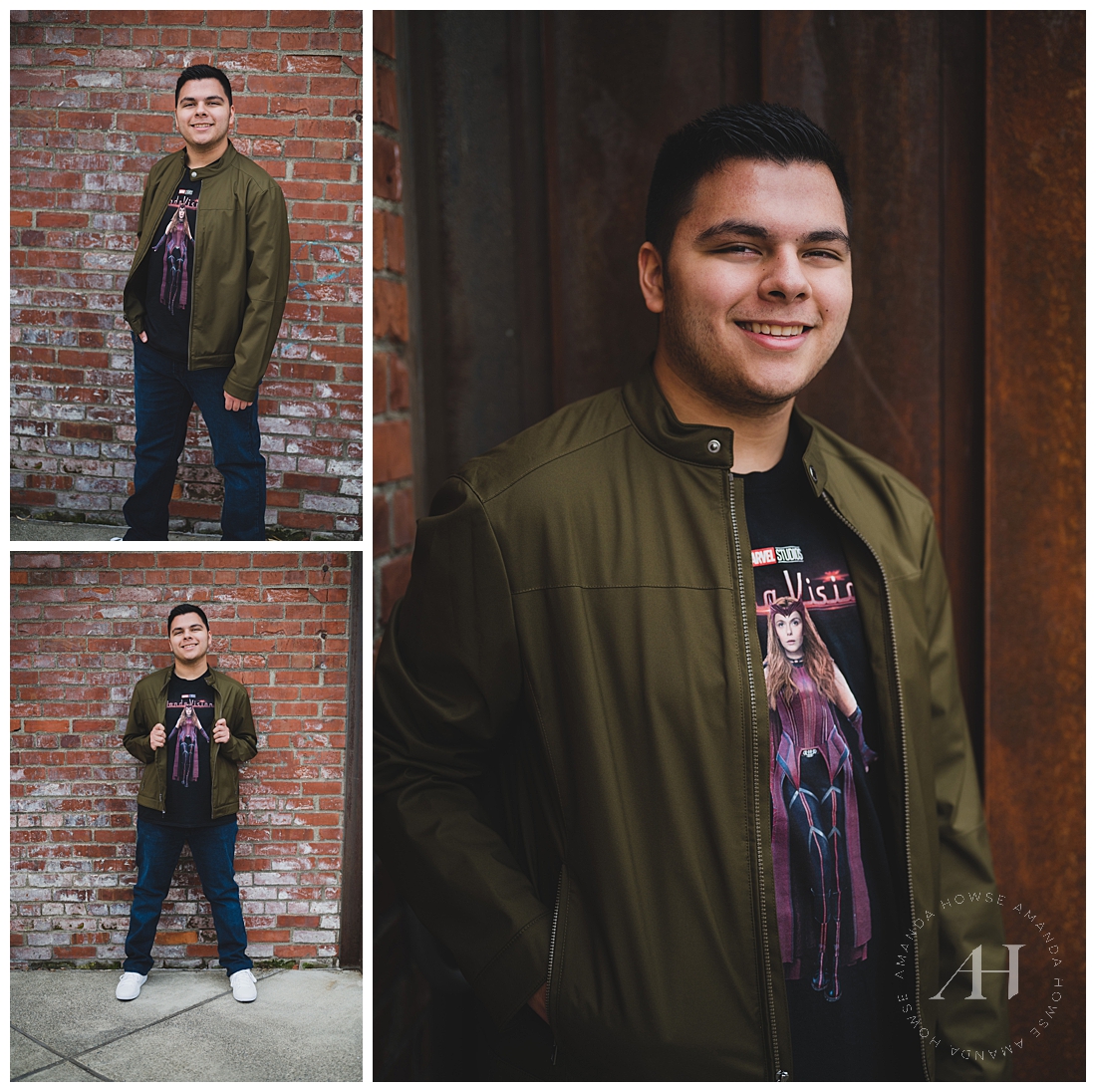 Senior Portraits for Guys in Tacoma | How to Style a Graphic T-Shirt for Senior Portraits | Photographed by the Best Tacoma Senior Photographer Amanda Howse Photography