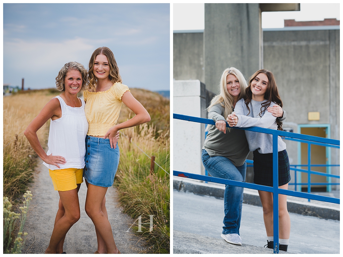Fun Mother-Daughter Portraits | Tips for Parents of High School Seniors from a Senior Photographer | Photographed by the Best Tacoma Senior Portrait Photographer Amanda Howse Photography 