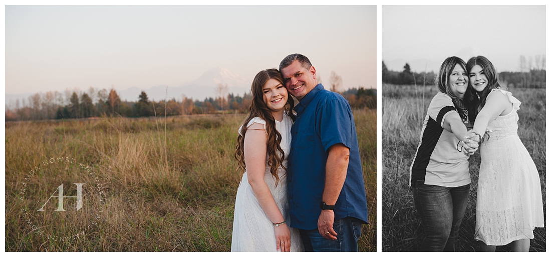 Father-Daughter Portraits | Ideas for Senior Year, Who to Bring to Your Senior Portrait Session | Photographed by the Best Tacoma Senior Portrait Photographer Amanda Howse Photography 