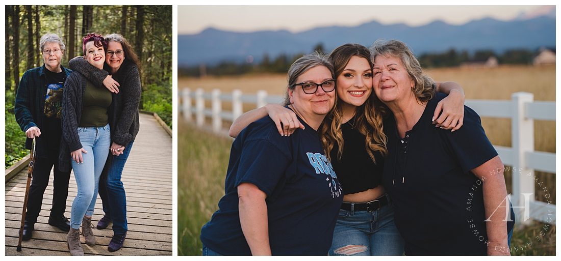Outdoor Portraits for High School Seniors and Their Family Members | Photographed by the Best Tacoma Senior Portrait Photographer Amanda Howse Photography 