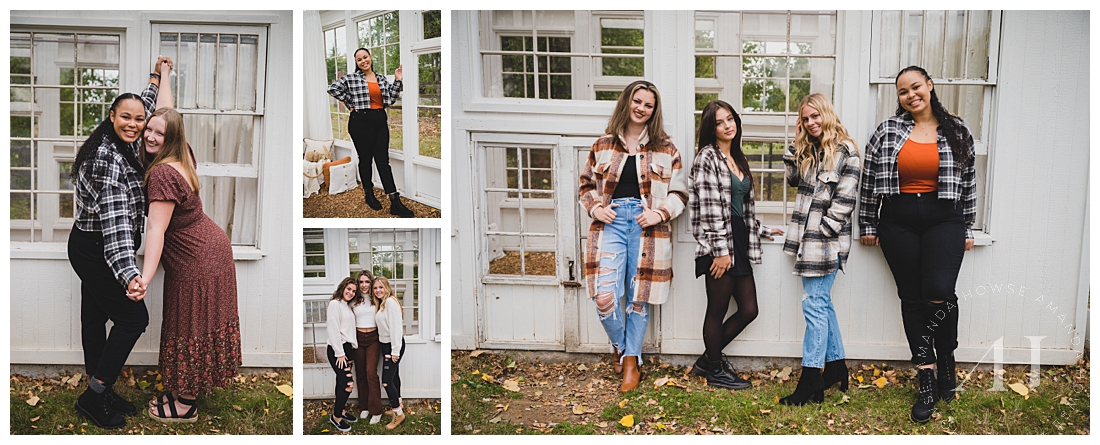 Cute Friendship Portraits for High School Seniors | Fall Outfit Inspo | Photographed by the Best Tacoma Senior Portrait Photographer Amanda Howse Photography 