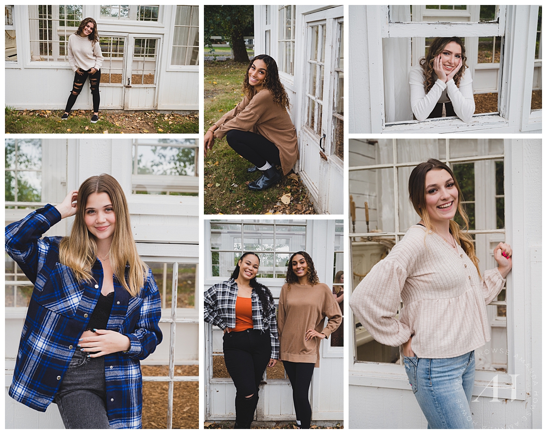 Group Session at Wild Hearts Farm | AHP Model Team Portraits at Cute White House, Fall Outfit Inspiration | Photographed by the Best Tacoma Senior Portrait Photographer Amanda Howse Photography 