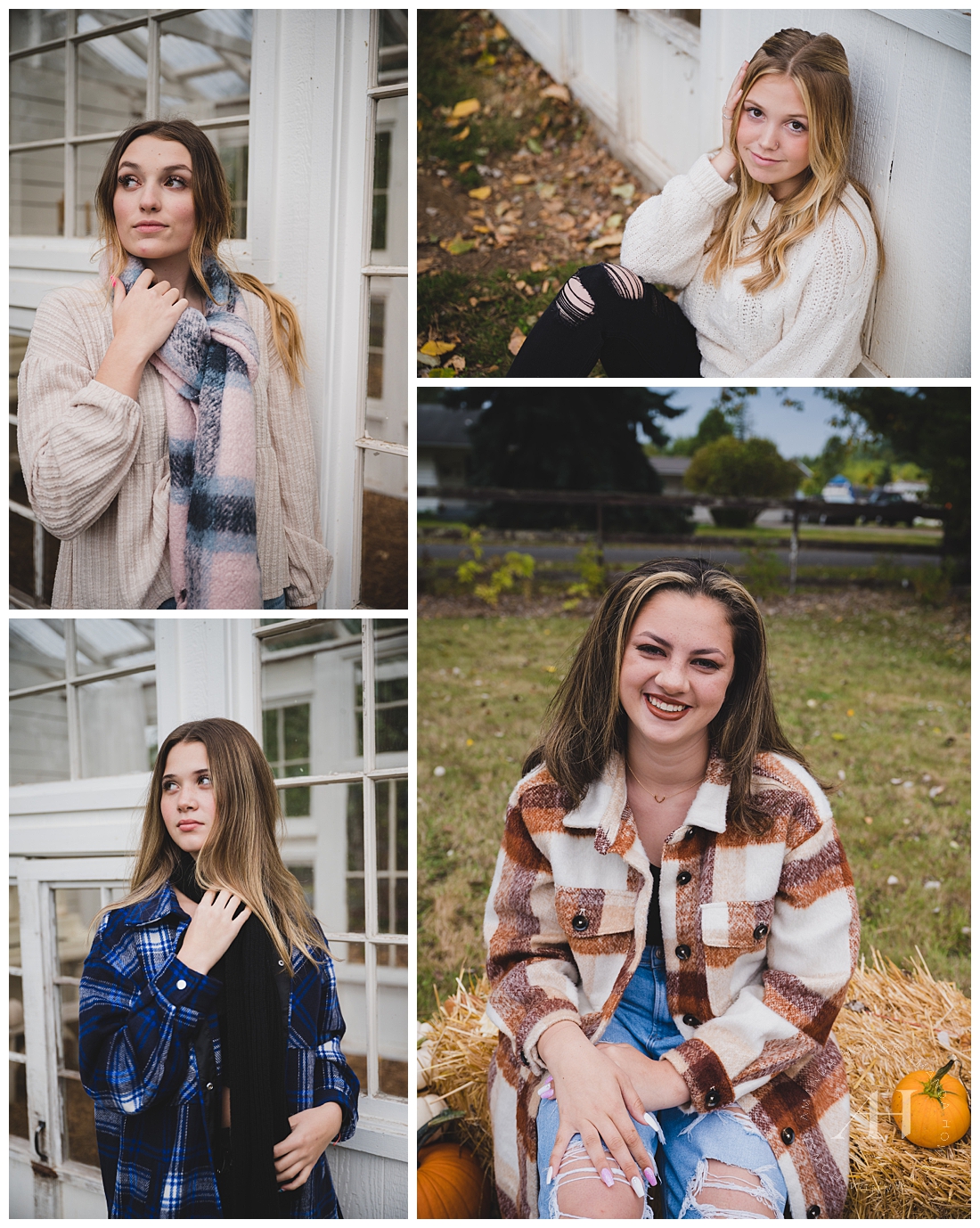 Solo Portraits of AHP Model Team Members at Wild Hearts Farm | Outfit Ideas for Senior Portraits, Fall-Themed Portraits, Hair and Makeup Inspo | Photographed by the Best Tacoma Senior Portrait Photographer Amanda Howse Photography 