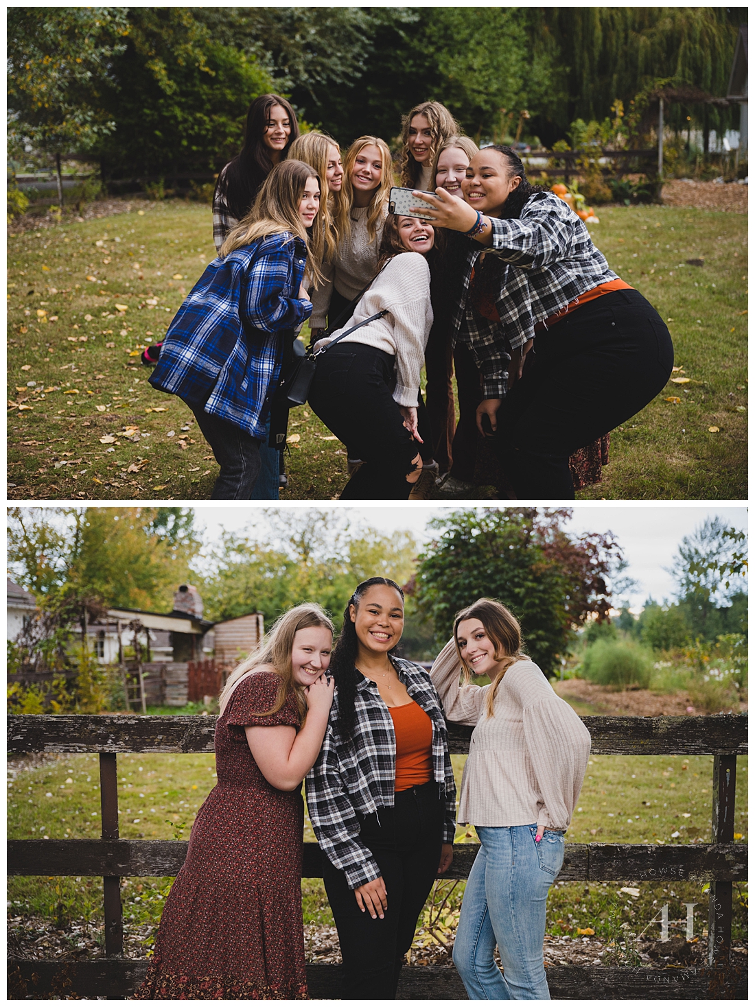 Group Portraits for the Class of 2022 AHP Model Team at Wild Hearts Farm | Friendship Portraits in Tacoma | Photographed by the Best Tacoma Senior Portrait Photographer Amanda Howse Photography 