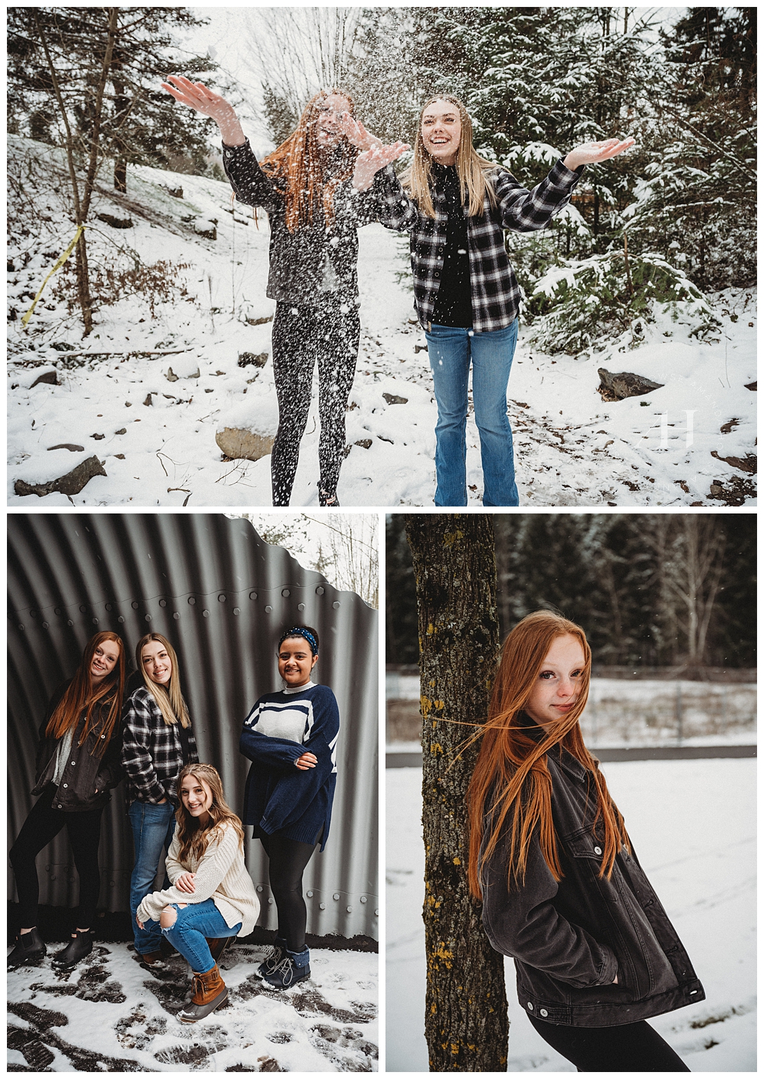 Snowy Winter Photoshoot with the Model Team | AHP Model Team | Photographed by the Best Tacoma Senior Photographer Amanda Howse Photography 