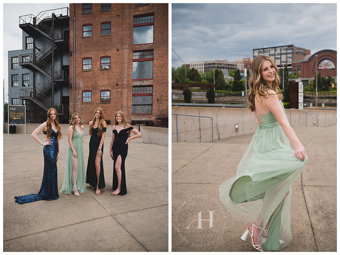 Fun Poses and Inspiration for Prom Portraits in Tacoma | AHP Model Team | Photographed by the Best Tacoma Senior Photographer Amanda Howse Photography 