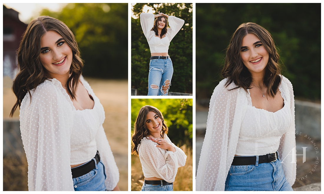 Cute Ways to Style Jeans for Senior Portraits | Photographed by the Best Tacoma Senior Photographer Amanda Howse Photography