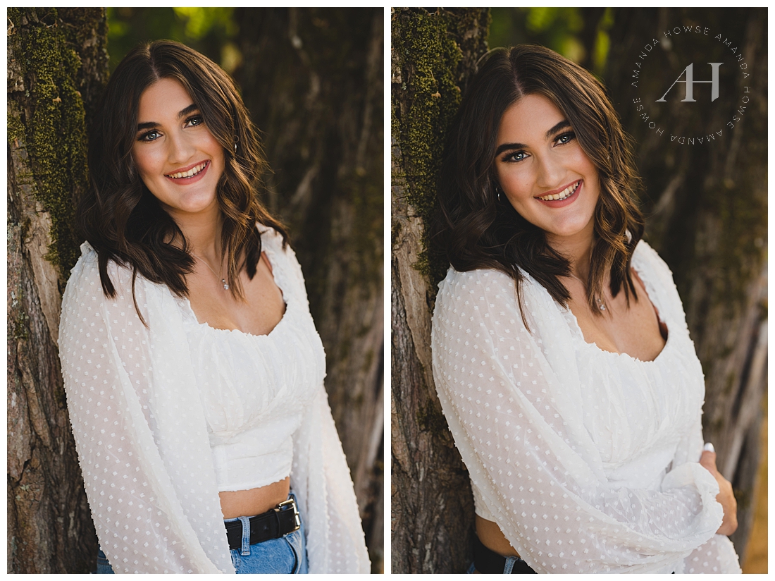 Outdoor Senior Portraits for Girls | What to Wear for Senior Portraits | Photographed by the Best Tacoma Senior Photographer Amanda Howse Photography