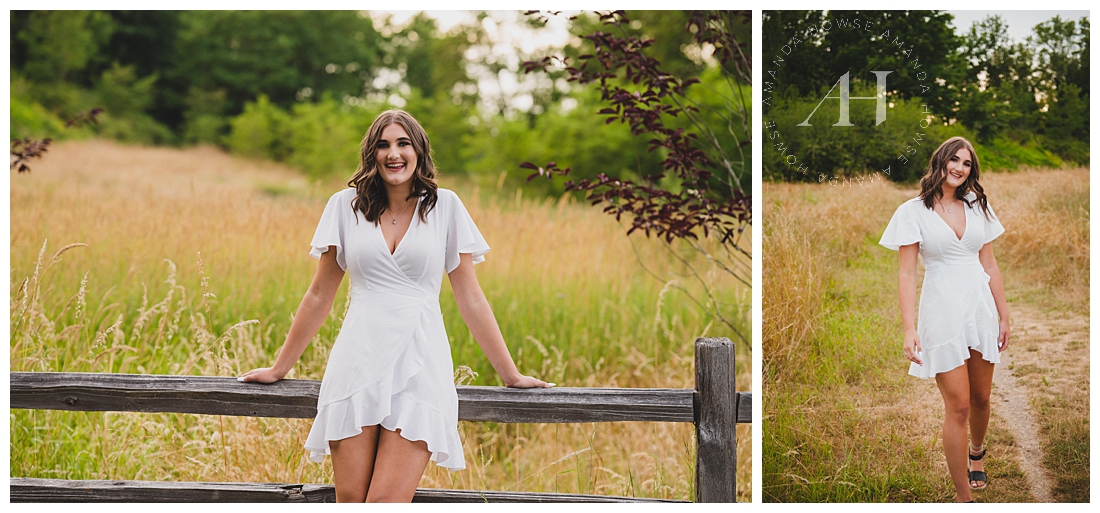 Cute Senior Portraits with a Rustic Wood Fence | Country Outfit Inspo for Senior Portraits | Photographed by the Best Tacoma Senior Photographer Amanda Howse Photography
