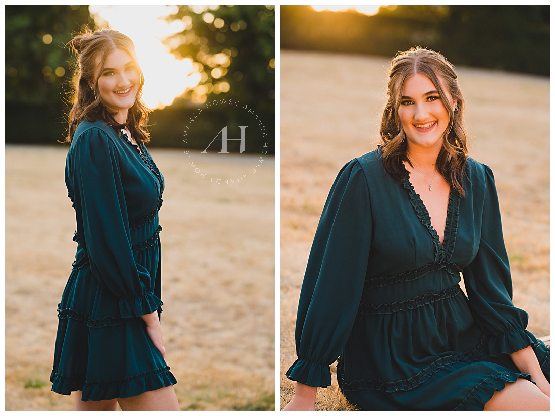 Fort Steilacoom Portraits During Golden Hour | What to Wear for Senior Portraits | Photographed by the Best Tacoma Senior Photographer Amanda Howse Photography
