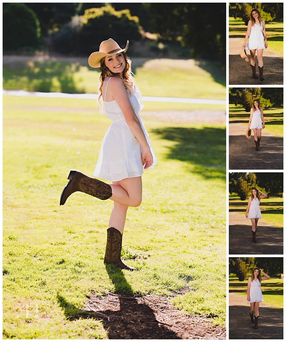 Cute Summer Portraits with Boots and Hat | How to Style Senior Portraits | Photographed by the Best Tacoma Senior Photographer Amanda Howse Photography
