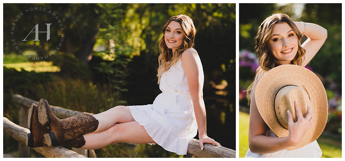 Rustic Senior Portraits with Cowgirl Boots and Hat | How to Accessorize for Senior Photos | Photographed by the Best Tacoma Senior Photographer Amanda Howse Photography