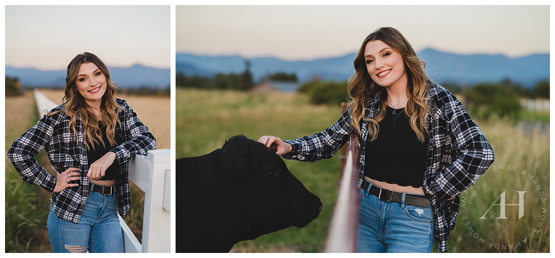Farm Senior Portraits with Views of the Country | What to Wear for Rustic Senior Photos | Photographed by the Best Tacoma Senior Photographer Amanda Howse Photography