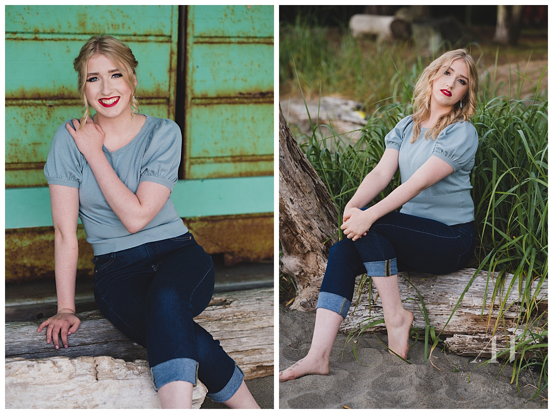 Casual Outfit Ideas for Senior Portraits | Photographed by the Best Tacoma Senior Portrait Photographer Amanda Howse Photography