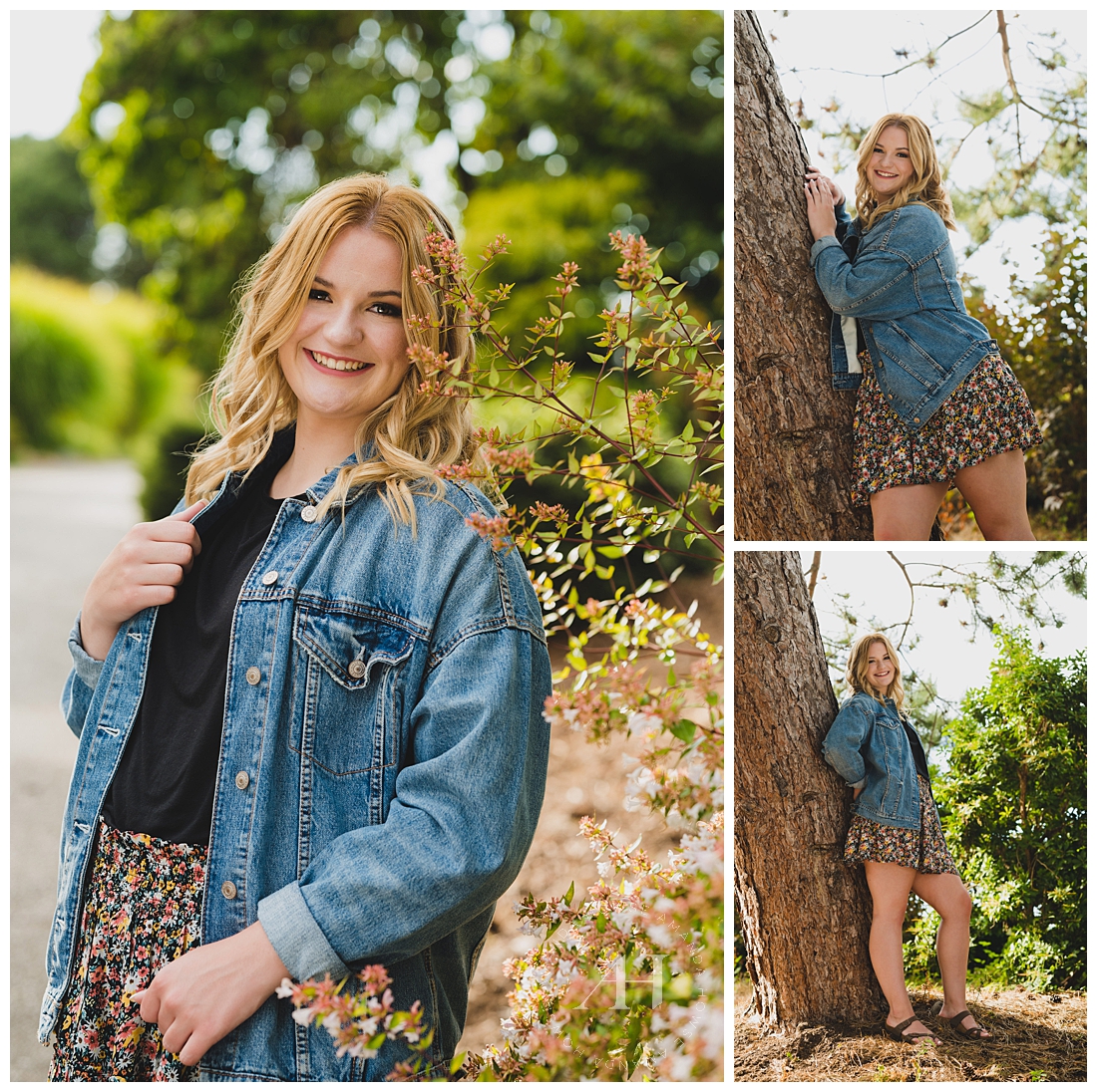 90's Inspired Photo Shoot | Top Poses to Show off Your Jean Jacket, Retro Senior Sunset Session | | Photographed by the Best Tacoma Senior Photographer Amanda Howse Photography