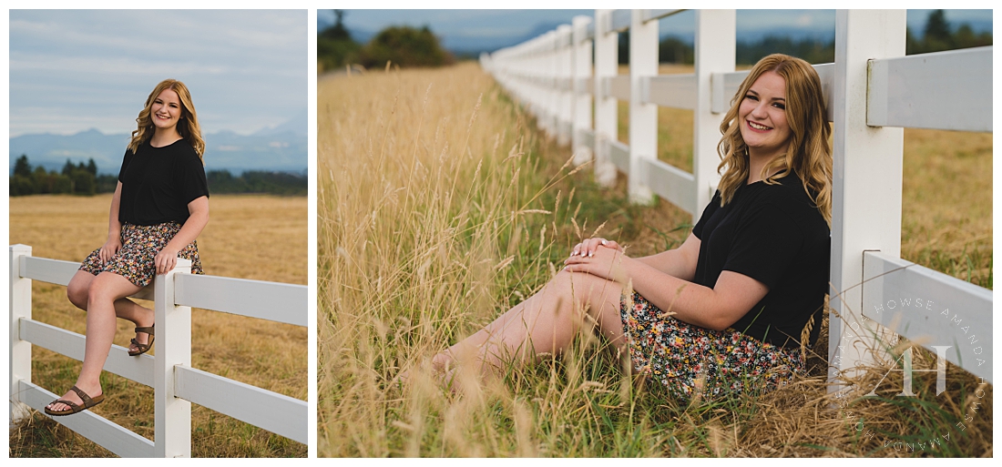 Senior Portraits in a Wheat Field | Rustic Senior Photos, Outfit Inspo for Summer Portraits, Tacoma Senior Portraits | Photographed by the Best Tacoma Senior Photographer Amanda Howse Photography