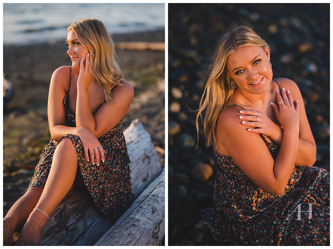 Sunset Beach Photos | Senior Portraits at Oceanside, Tacoma Beaches | Photographed by the Best Tacoma Senior Photographer Amanda Howse Photography