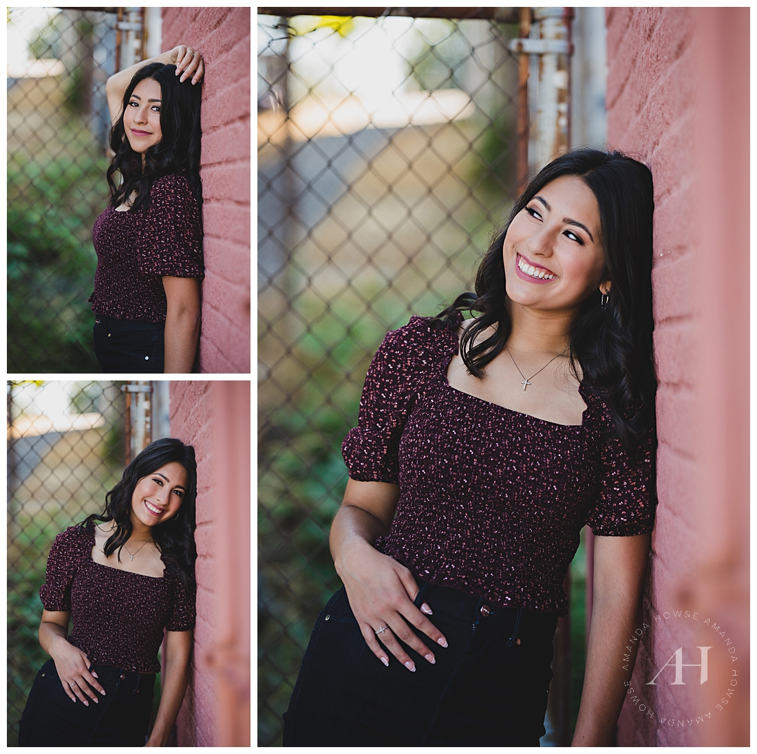 Urban Style Style Photoshoot in Tacoma | Rustic Red Backdrops | Photographed by the Best Tacoma Senior Portrait Photographer Amanda Howse Photography
