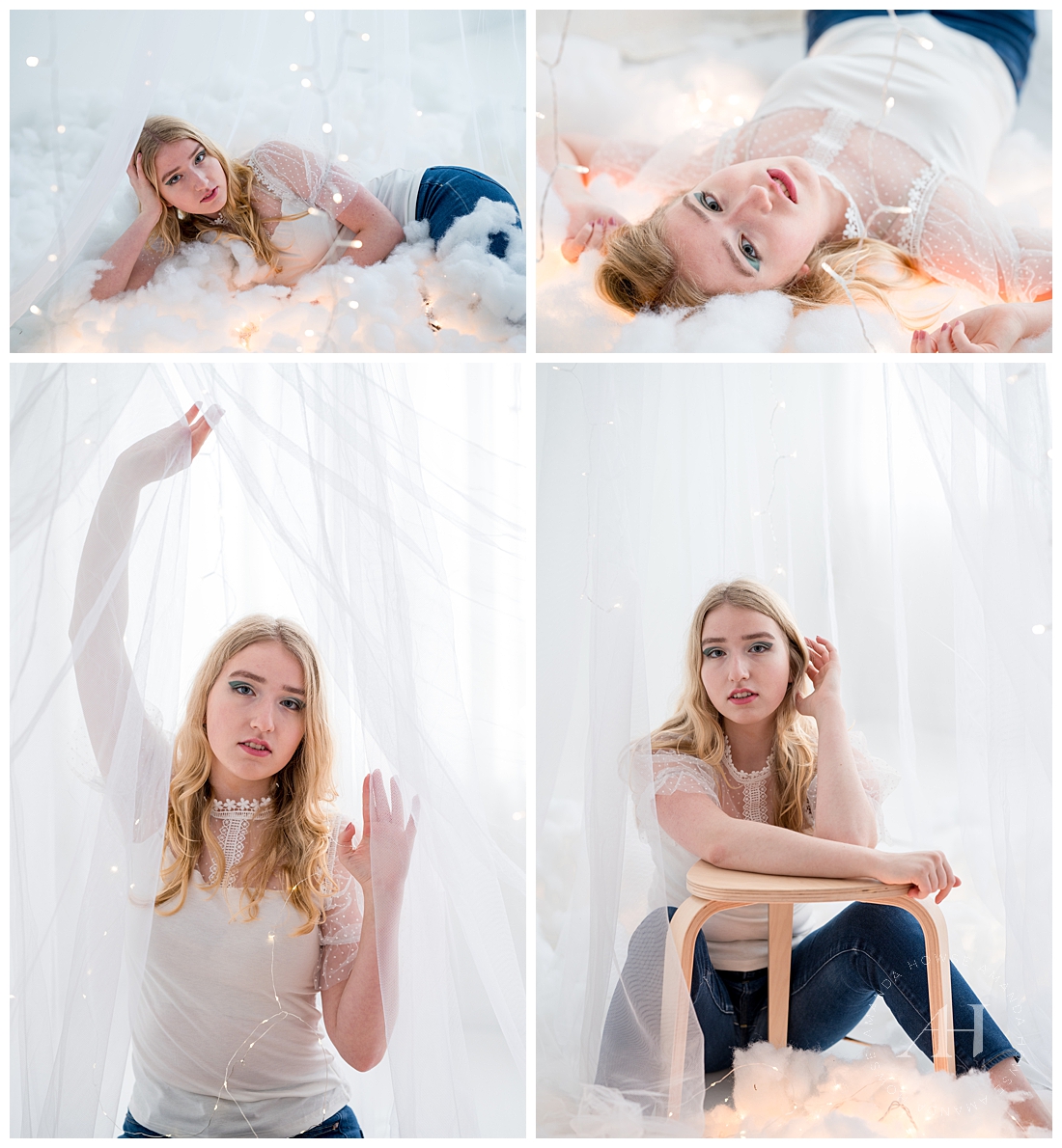 In the Clouds Themed Studio Shoot | Tacoma Senior Portraits | Photographed by the Best Tacoma Senior Portrait Photographer Amanda Howse Photography