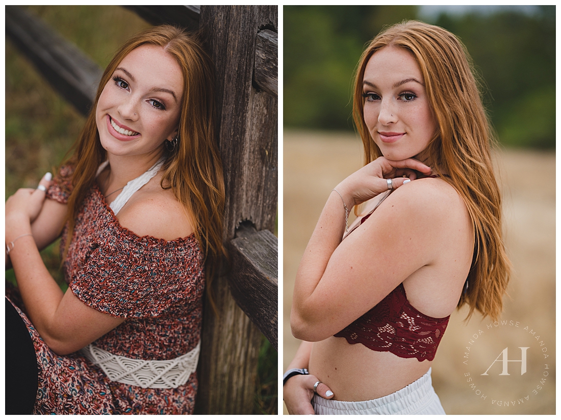Senior Outfit Changes For Summer Portraits | Cute Modern Country Style | Photographed by the Best Tacoma Senior Photographer Amanda Howse Photography