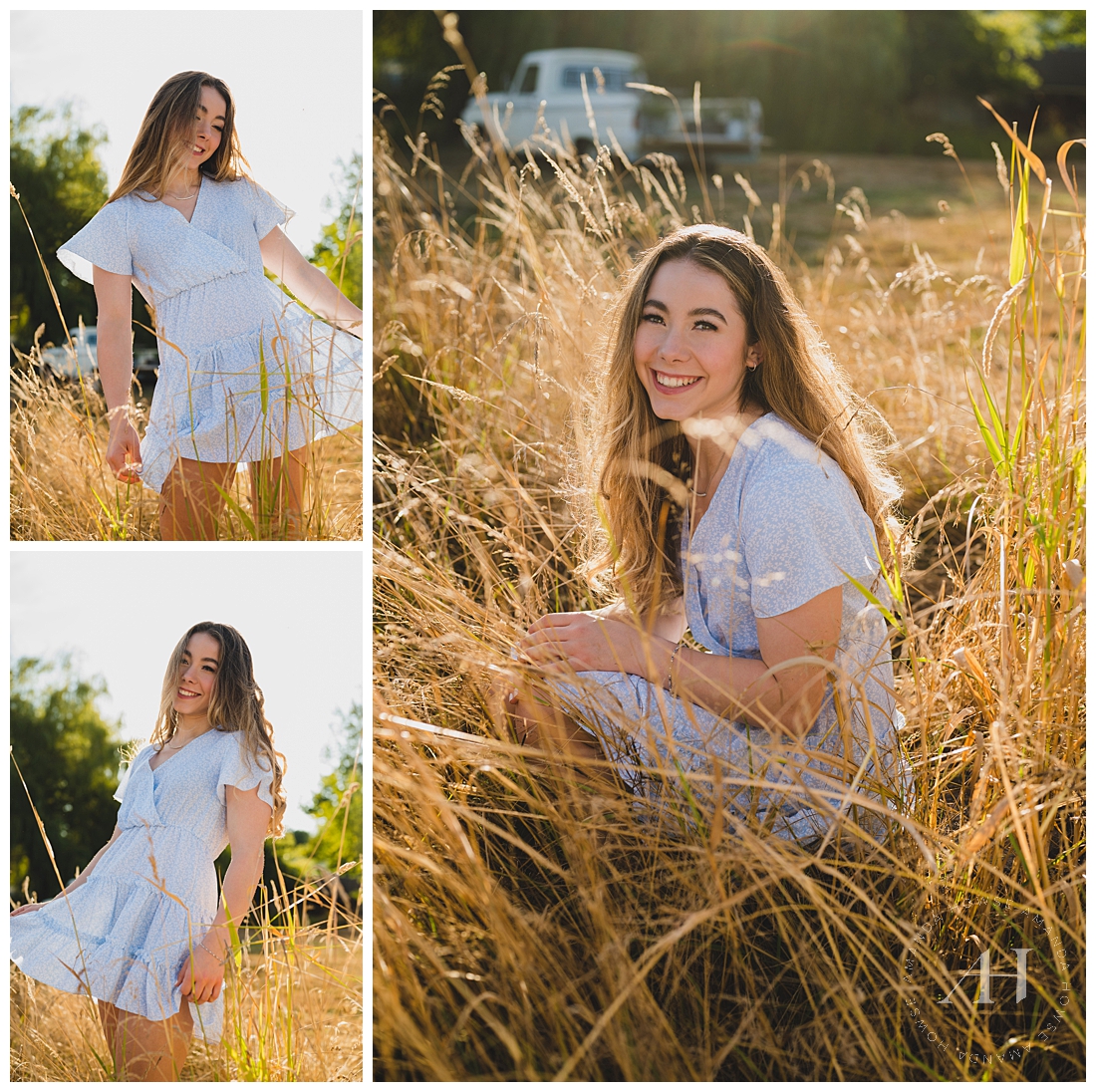 Rustic Senior Photos in Dried Grass Field | Wild Hearts Farm, Summer Senior Session | Photographed by the Best Tacoma Senior Photographer Amanda Howse Photography