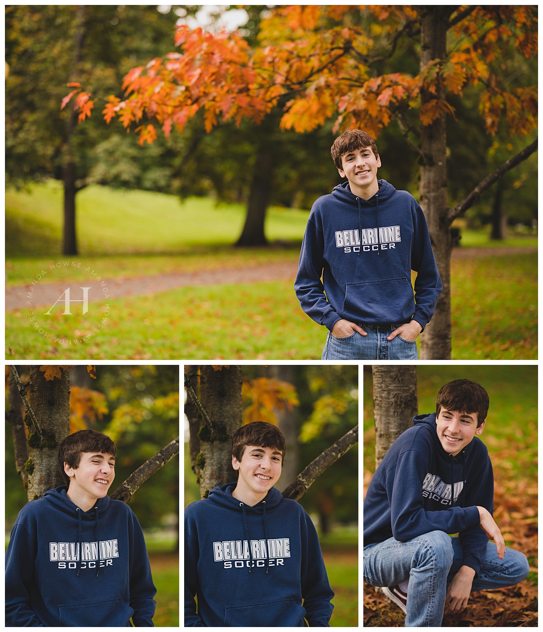 Bellarmine Prep Fall Senior Session | Outdoor Picture Locations, Wright Park in Tacoma | Photographed by the Best Tacoma, Washington Senior Photographer Amanda Howse Photography