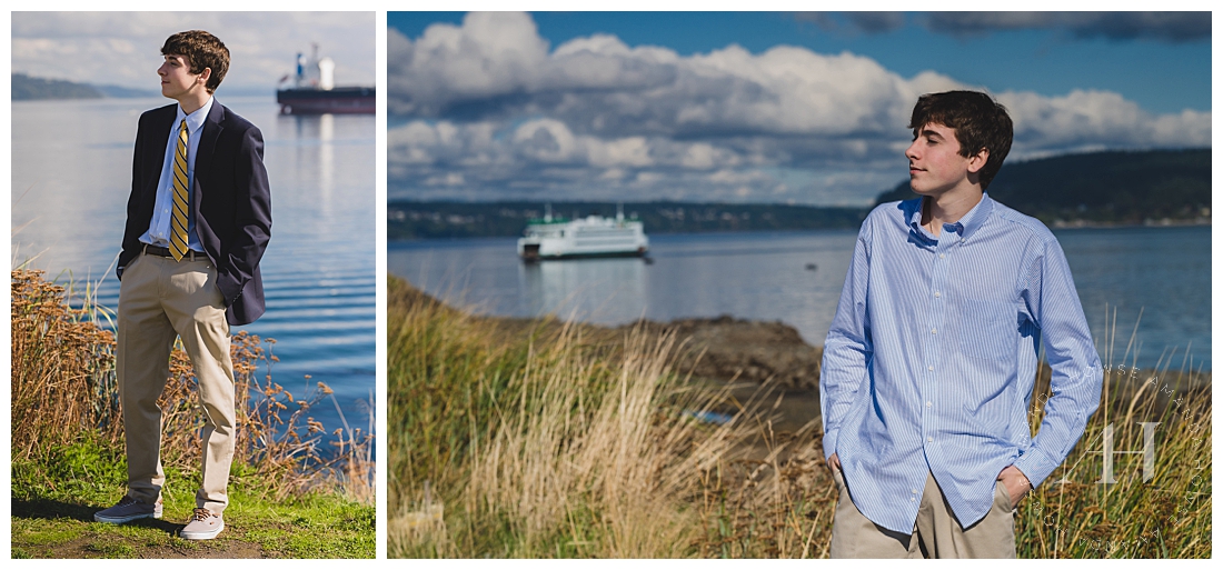 Beachfront PNW Portraits | Senior Pictures with Boats and Blue Skies | Photographed by the Best Tacoma, Washington Senior Photographer Amanda Howse Photography