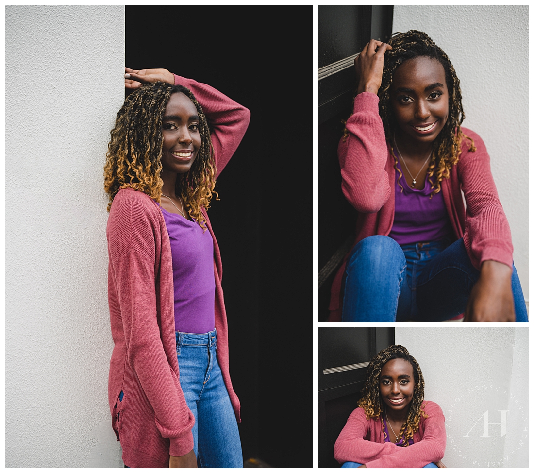 Pink and Purple Outfit Inspo | Fit Ideas For Senior Girls | Photographed by the Best Tacoma Washington Senior Photographer Amanda Howse Photography