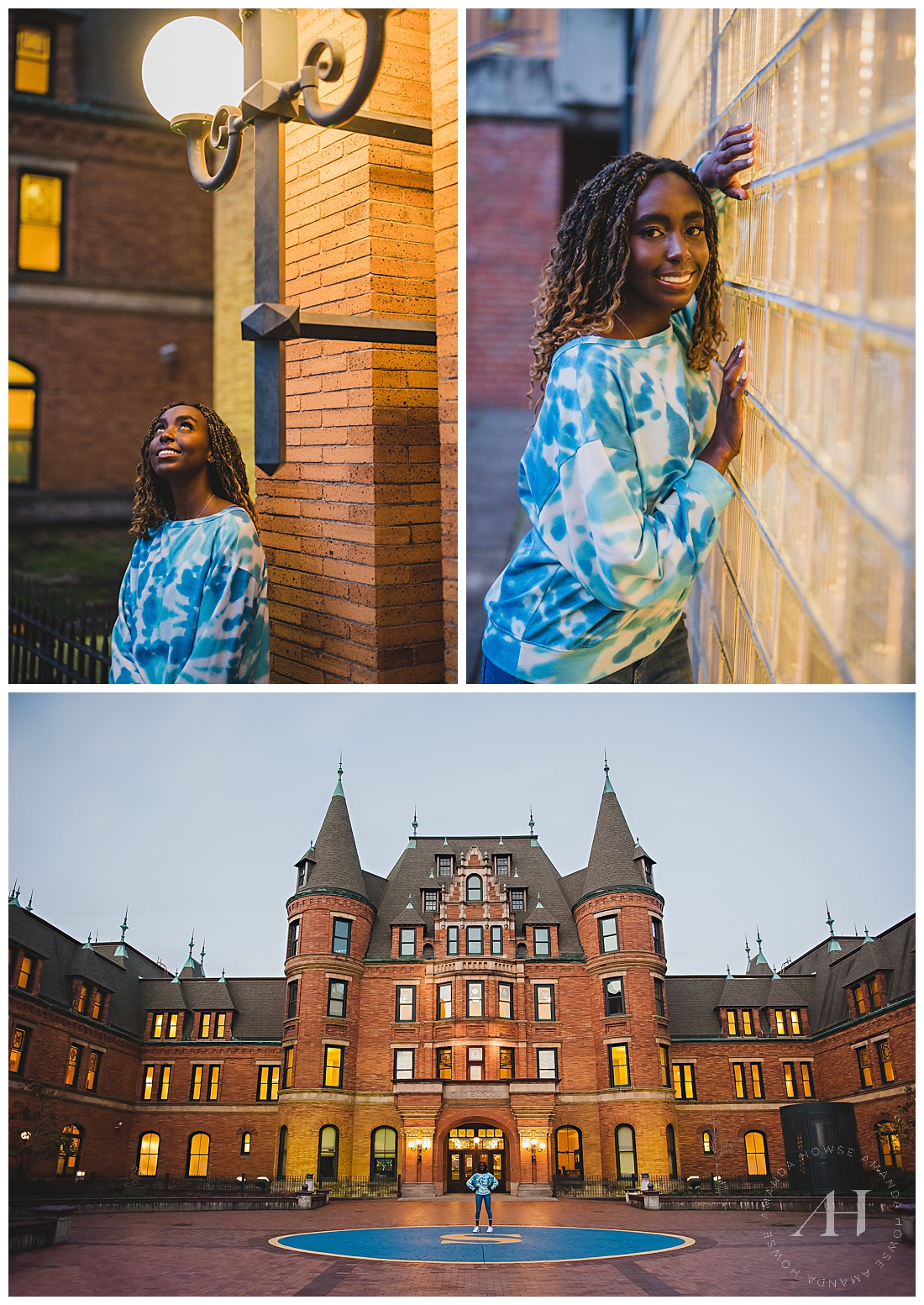 Night at Stadium High in Tacoma | Fall Senior Portraits at High School, Nighttime Senior Session Ideas | Photographed by the Best Tacoma Washington Senior Photographer Amanda Howse Photography