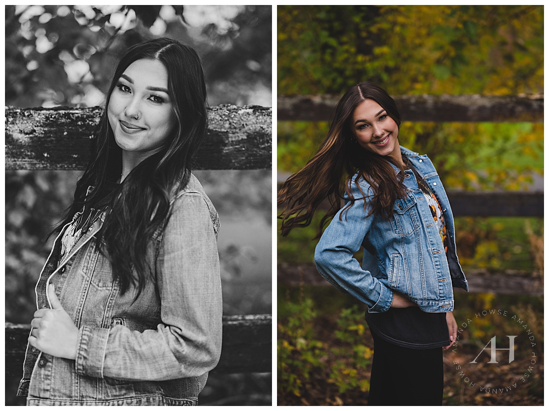 Rustic Fall Photos in PNW | Tacoma, Washington Senior Portrait Ideas | Photographed by the Best Tacoma, Washington Senior Photographer Amanda Howse Photography