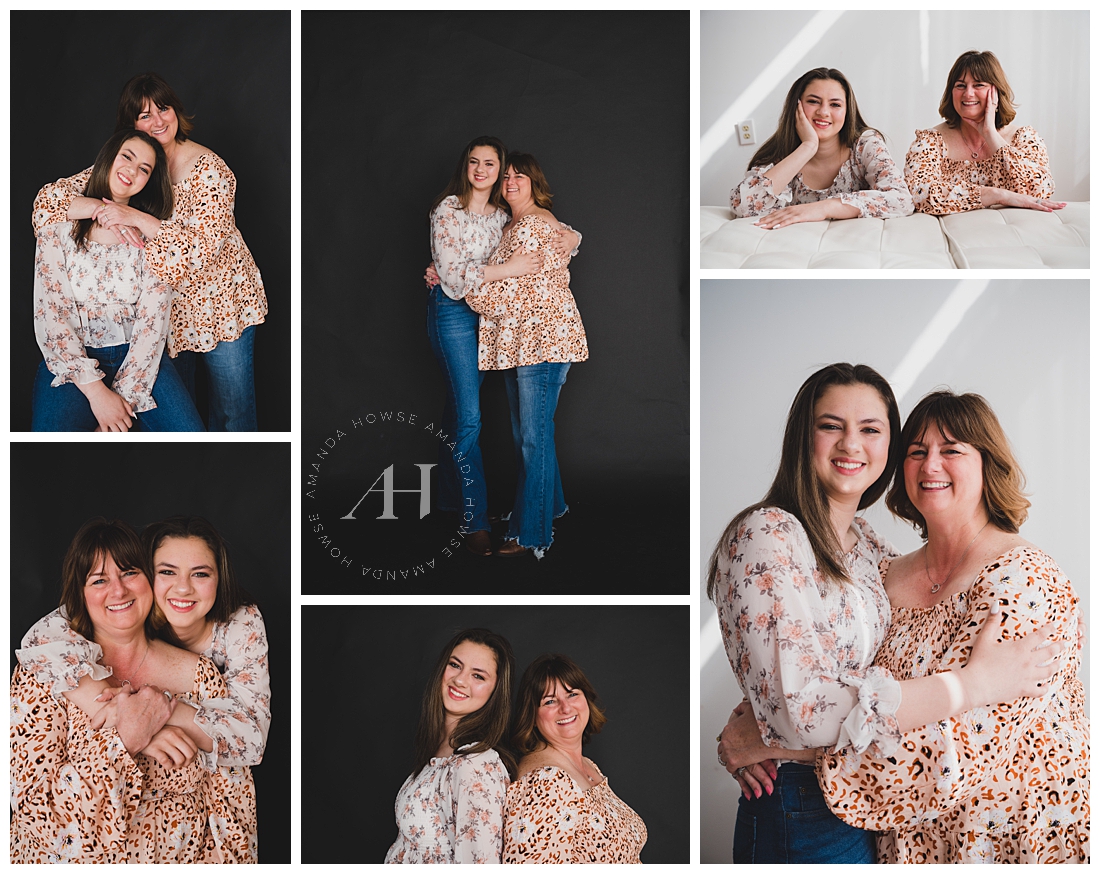 Mother and Daughter Photo Collage | Studio253 Tacoma, Washington | Photographed by the Best Tacoma Washington Senior Photographer Amanda Howse Photography