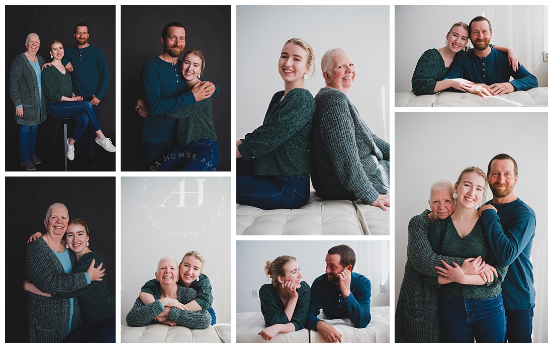 Family Portrait Sessions with Graduate | Grandma and Granddaughter Session, Dad and Daughter Photoshoot | Photographed by the Best Tacoma Washington Senior Photographer Amanda Howse Photography