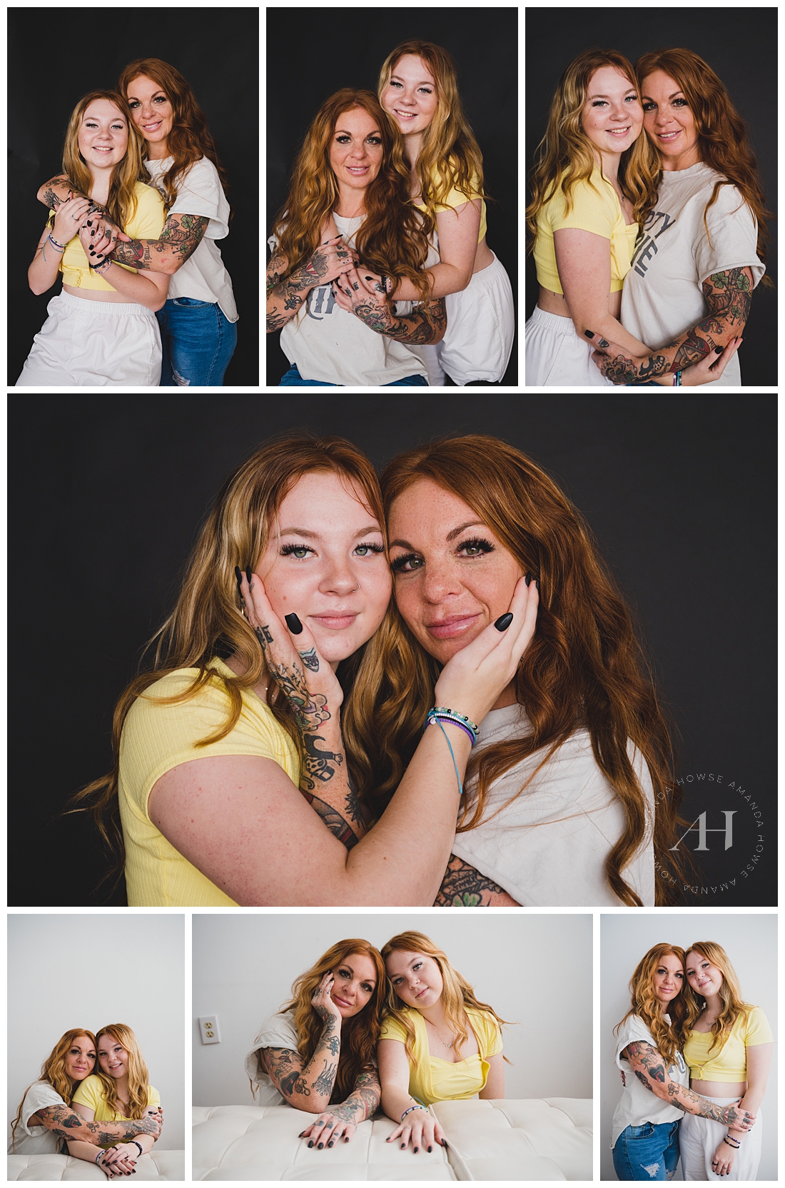 Fun Red Head Portraits with Mom and Daughter | Cute and Casual Mother-Daughter Outfit Ideas For Pre-Graduation Shoot | Photographed by the Best Tacoma Washington Senior Photographer Amanda Howse Photography