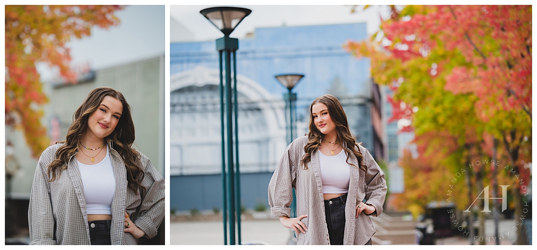 Urban Senior Portraits | Fall Fashion Ideas For Seniors | Photographed by the Best Tacoma, Washington Senior Photographer Amanda Howse Photography