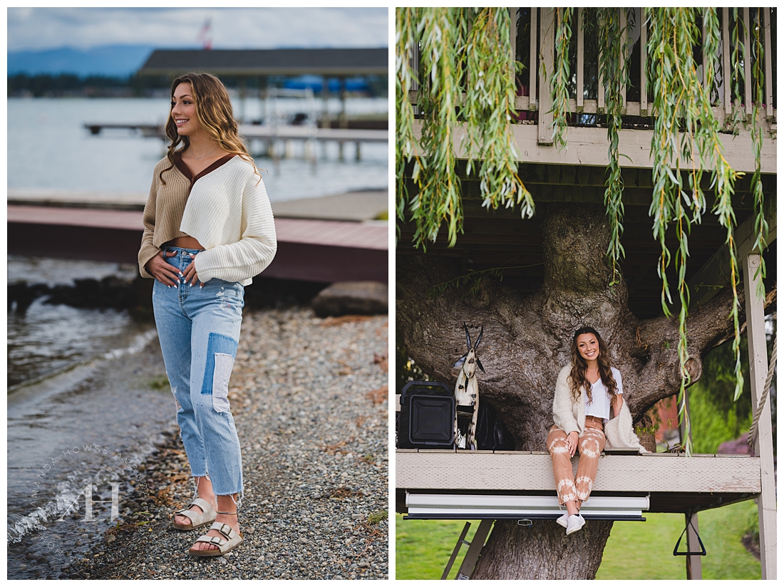 Nostalgic High School Senior Photos in a Tree House | Childhood Moments Revisited, Memorable Senior Photo Ideas | Photographed by the Best Tacoma, Washington Senior Photographer Amanda Howse Photography