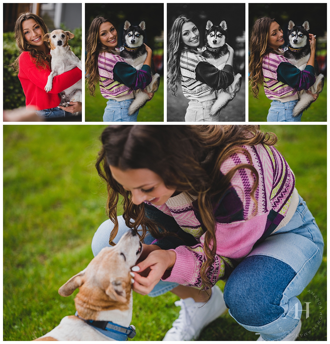 Cute Senior Pictures with Dogs | Posing Ideas For Seniors With Pets | Photographed by the Best Tacoma, Washington Senior Photographer Amanda Howse Photography
