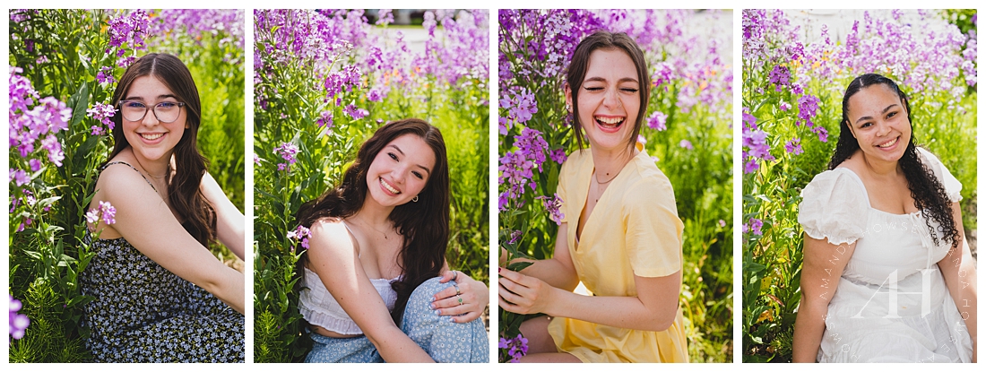 Class of 2023 Model Team Spring Flower Shoot | Photographed by the Best Tacoma, Washington Senior Photographer Amanda Howse Photography