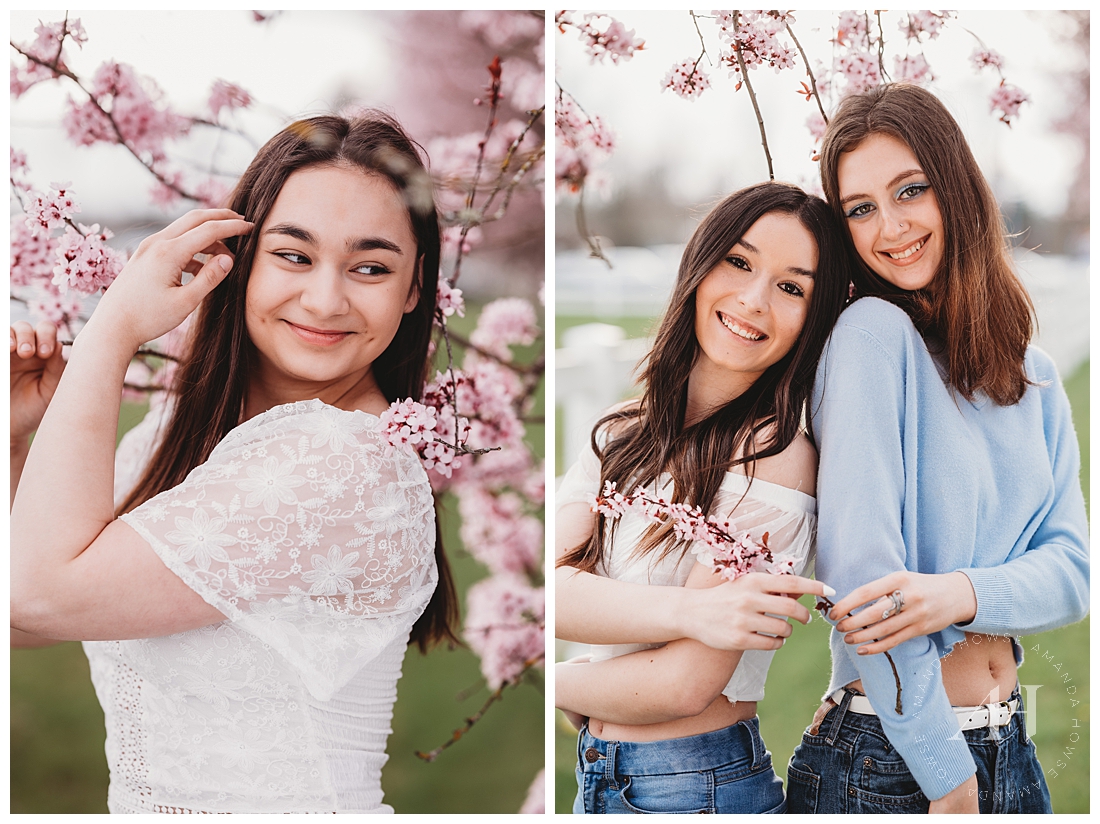 '22 and '23 Model Team Shoot with Spring Flowers | AHP Model Team Group Shots | Photographed by the Best Tacoma, Washington Senior Photographer Amanda Howse Photography