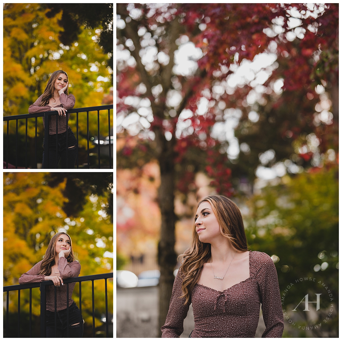 Fall Senior Portraits with Bright Leaves | Tacoma Senior Portraits | Photographed by the Best Tacoma, Washington Senior Photographer Amanda Howse Photography