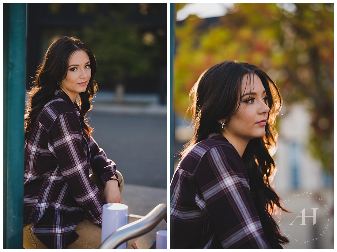 Fall in the City | Layered Outfit Ideas For Fall Senior Photos | Photographed by the Best Tacoma, Washington Senior Photographer Amanda Howse Photography