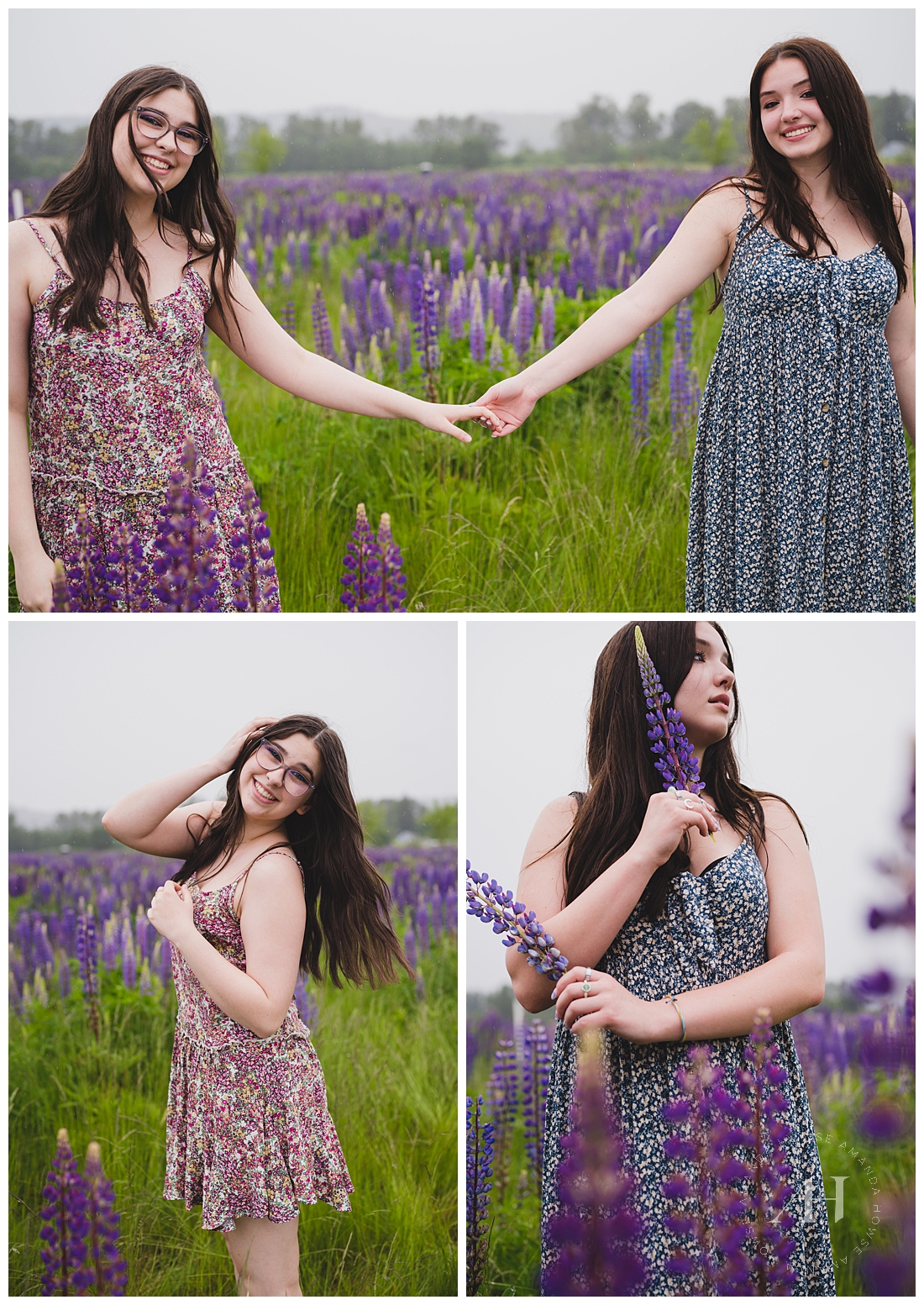 Spring BFF Photos in Flower Field | Puyallup Flower Farm | Photographed by the Best Tacoma, Washington Senior Photographer Amanda Howse Photography