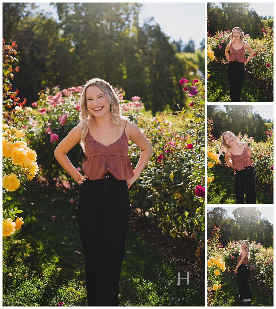 Best Locations in Tacoma for Senior Portraits | Rose Gardens | Photographed by the Best Tacoma, Washington Senior Photographer Amanda Howse Photography