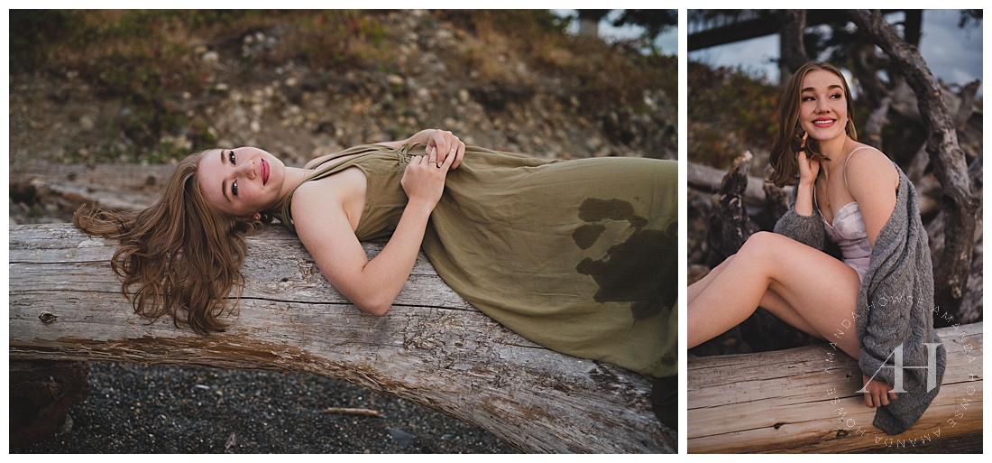 Trendy Pose Ideas For Beach/Water Senior Portraits | Photographed by the Best Tacoma, Washington Senior Photographer Amanda Howse Photography