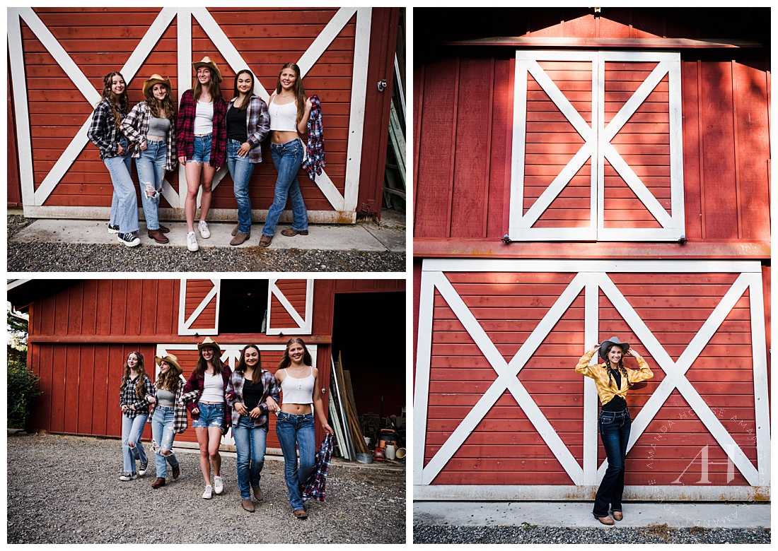 Rustic Red Barn Model Team Photoshoot | Photographed by the Best Tacoma, Washington Senior Photographer Amanda Howse Photography