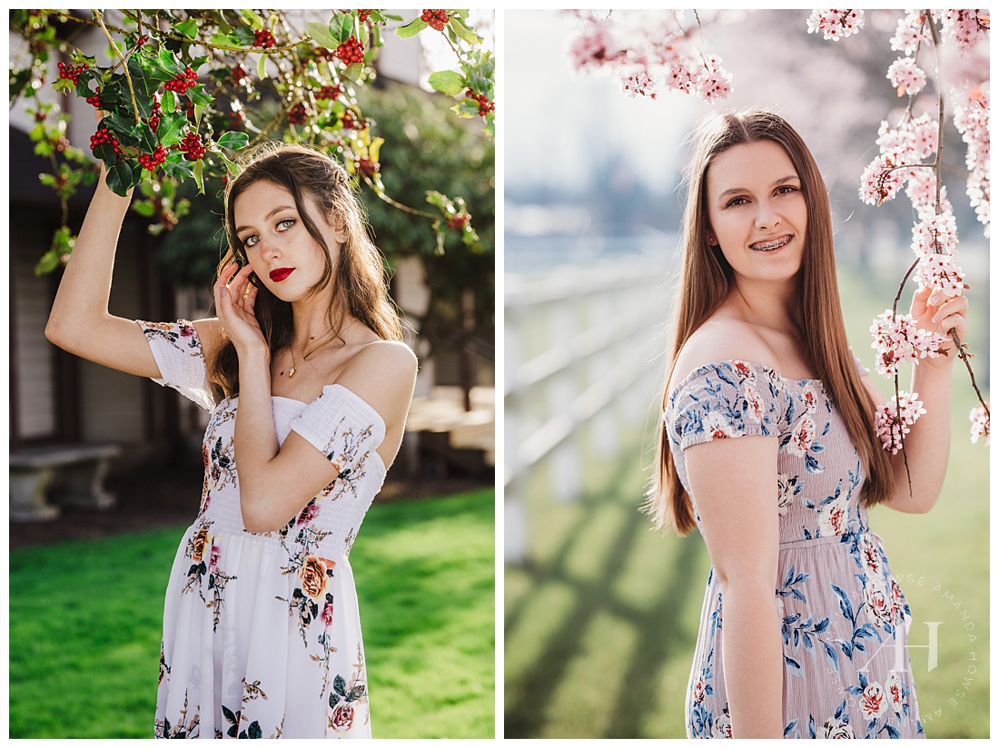 Sunny Springtime Flower Portraits | Photographed by the Best Tacoma, Washington Senior Photographer Amanda Howse Photography