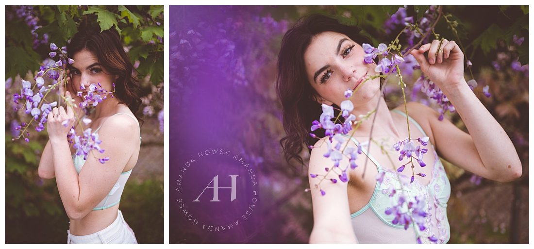 Pretty Purple Haze Wildflower Portraits | Photographed by the Best Tacoma, Washington Senior Photographer Amanda Howse Photography
